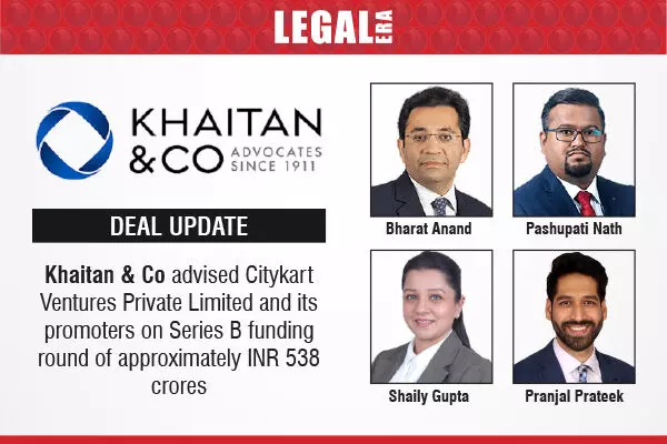 Khaitan & Co Advised Citykart Ventures Private Limited And Its Promoters On Series B Funding Round Of Approximately INR 538 Crores