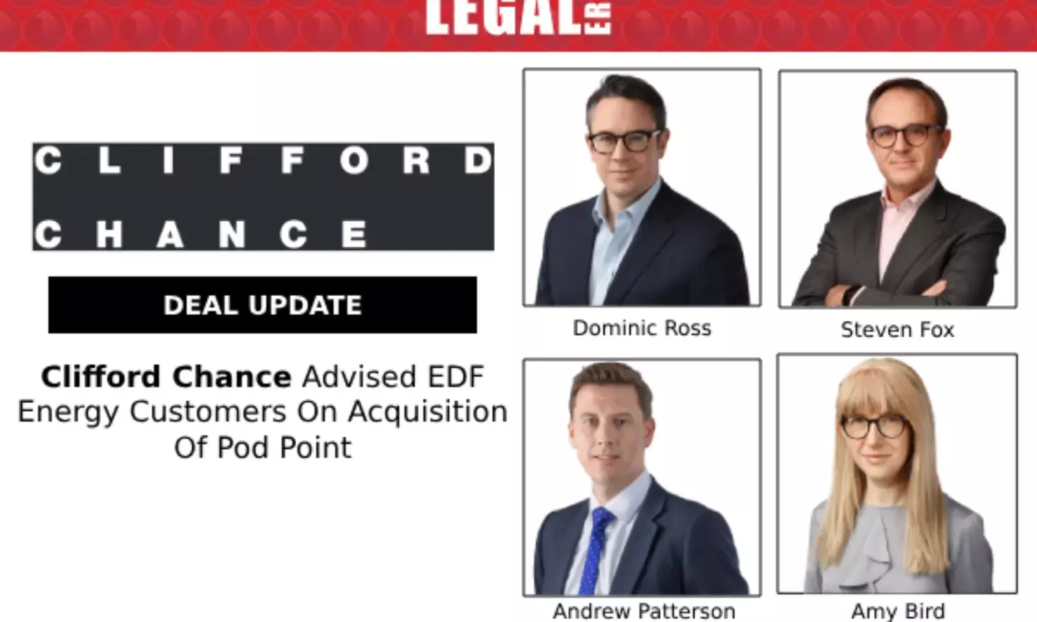 Clifford Chance Advised EDF Energy Customers On Acquisition Of Pod Point