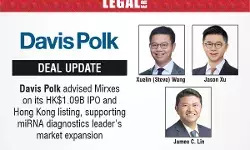 Davis Polk Advised Mirxes On Its HK$1.09B IPO And Hong Kong listing, Supporting miRNA Diagnostics leader’s Market Expansion. Davis Polk Advised Mirxes On Its HK$1.09B IPO And Hong Kong listing, Supporting miRNA Diagnostics leader’s Market Expansion.