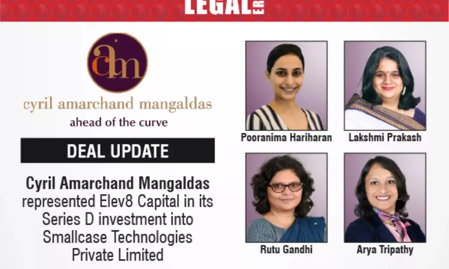 Cyril Amarchand Mangaldas Represented Elev8 Capital In Its Series D Investment Into Smallcase Technologies Private Limited
