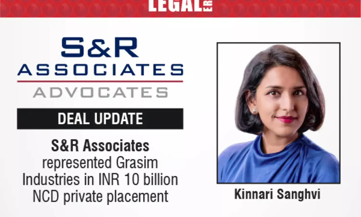 S&R Associates Represented Grasim Industries In INR 10 Billion NCD Private Placement