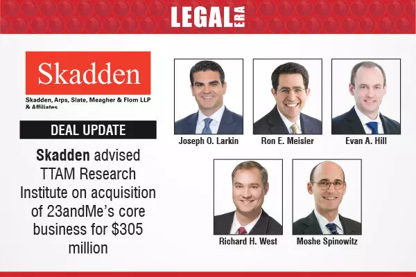 Skadden Advised TTAM Research Institute On Acquisition Of 23andMe’s Core Business For $305 Million
