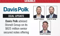 Davis Polk Advised StoneX Group On Its $625 Million Senior Secured Notes Offering Davis Polk Advised StoneX Group On Its $625 Million Senior Secured Notes Offering