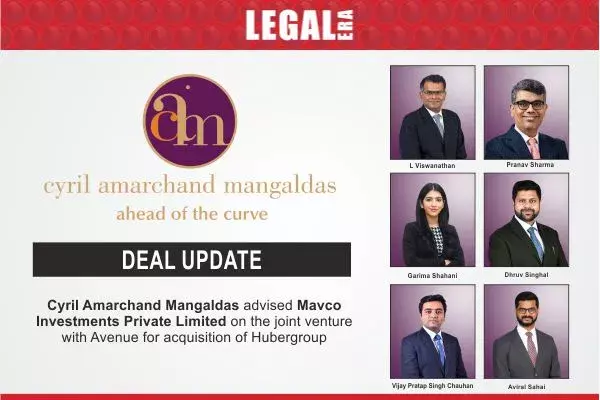 Cyril Amarchand Mangaldas advised Mavco Investments Private Limited on the joint venture with Avenue for acquisition of Hubergroup