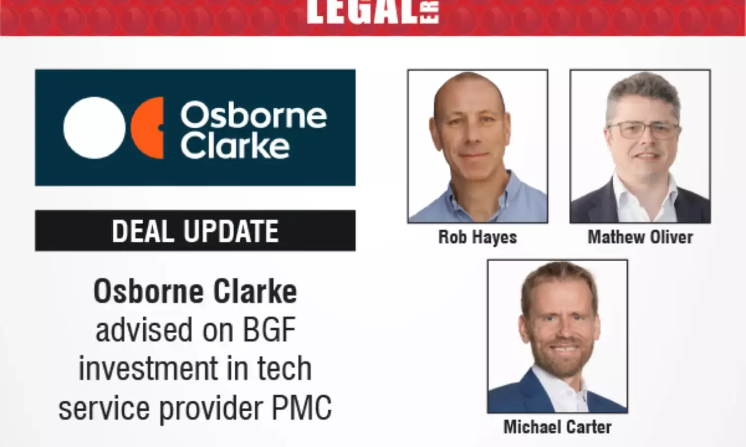 Osborne Clarke Advised On BGF Investment In Tech Service Provider PMC