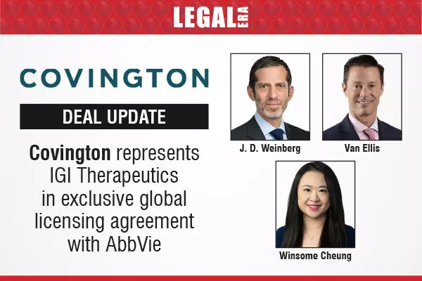 Covington Represents IGI Therapeutics In Exclusive Global Licensing Agreement With AbbVie