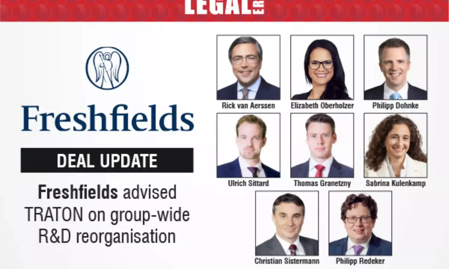 Freshfields Advised TRATON On Group-Wide R&D Reorganisation
