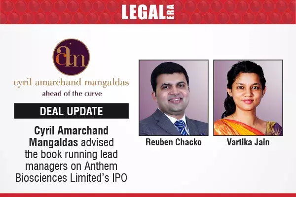 Cyril Amarchand Mangaldas Advised The Book Running Lead Managers On Anthem Biosciences Limited’s IPO