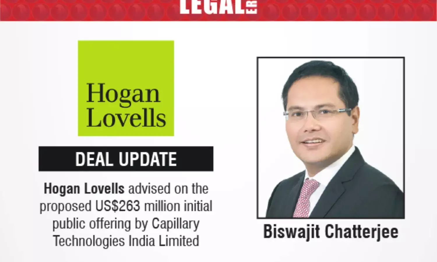 Hogan Lovells Advised On The Proposed US$263 Million Initial Public Offering By Capillary Technologies India Limited