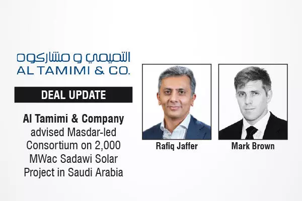 Al Tamimi & Company Advised Masdar-led Consortium On 2,000 MWac Sadawi Solar Project In Saudi Arabia