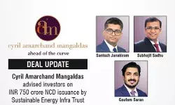 Cyril Amarchand Mangaldas Advised Investors On INR 750 Crore NCD Issuance By Sustainable Energy Infra Trust Cyril Amarchand Mangaldas Advised Investors On INR 750 Crore NCD Issuance By Sustainable Energy Infra Trust