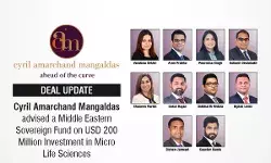 Cyril Amarchand Mangaldas Advised A Middle Eastern Sovereign Fund On USD 200 Million Investment In Micro Life Sciences