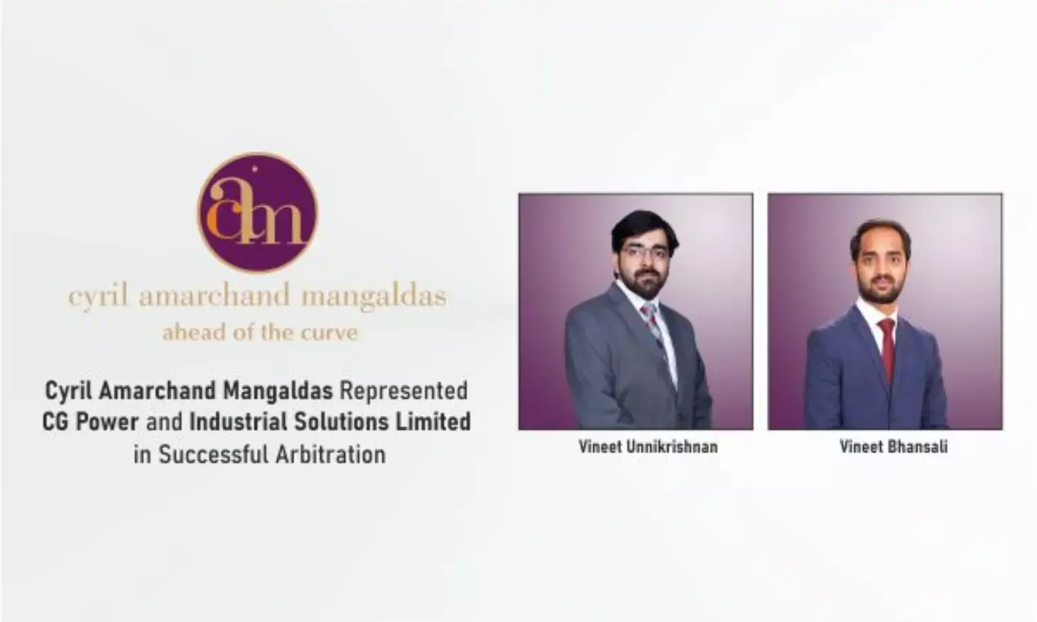 Cyril Amarchand Mangaldas Represented CG Power And Industrial Solutions Limited In Successful Arbitration