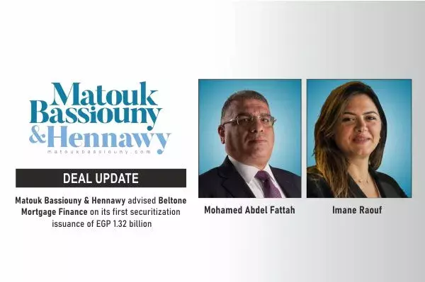 Matouk Bassiouny & Hennawy Advised Beltone Mortgage Finance (BMF) On The Launch Of Its Debut Securitization Issuance, Amounting To EGP 1.32 Billion.