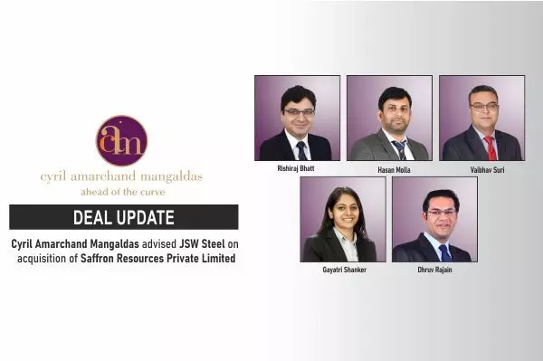 Cyril Amarchand Mangaldas Advised JSW Steel On Acquisition Of Saffron Resources Private Limited