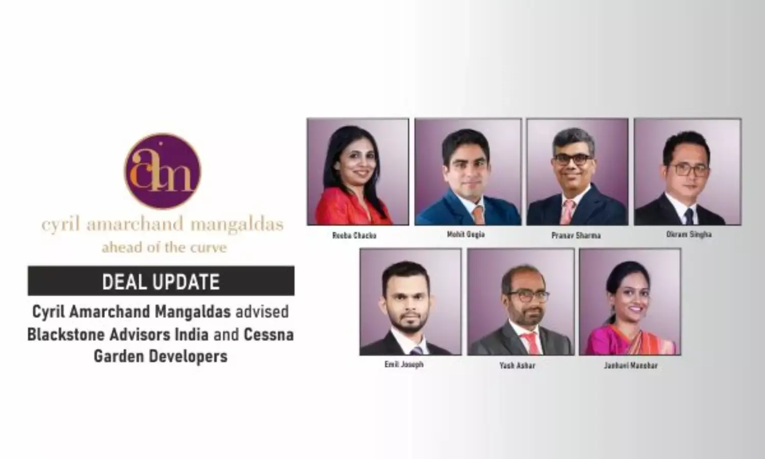 Cyril Amarchand Mangaldas Advised Blackstone Advisors India And Cessna Garden Developers