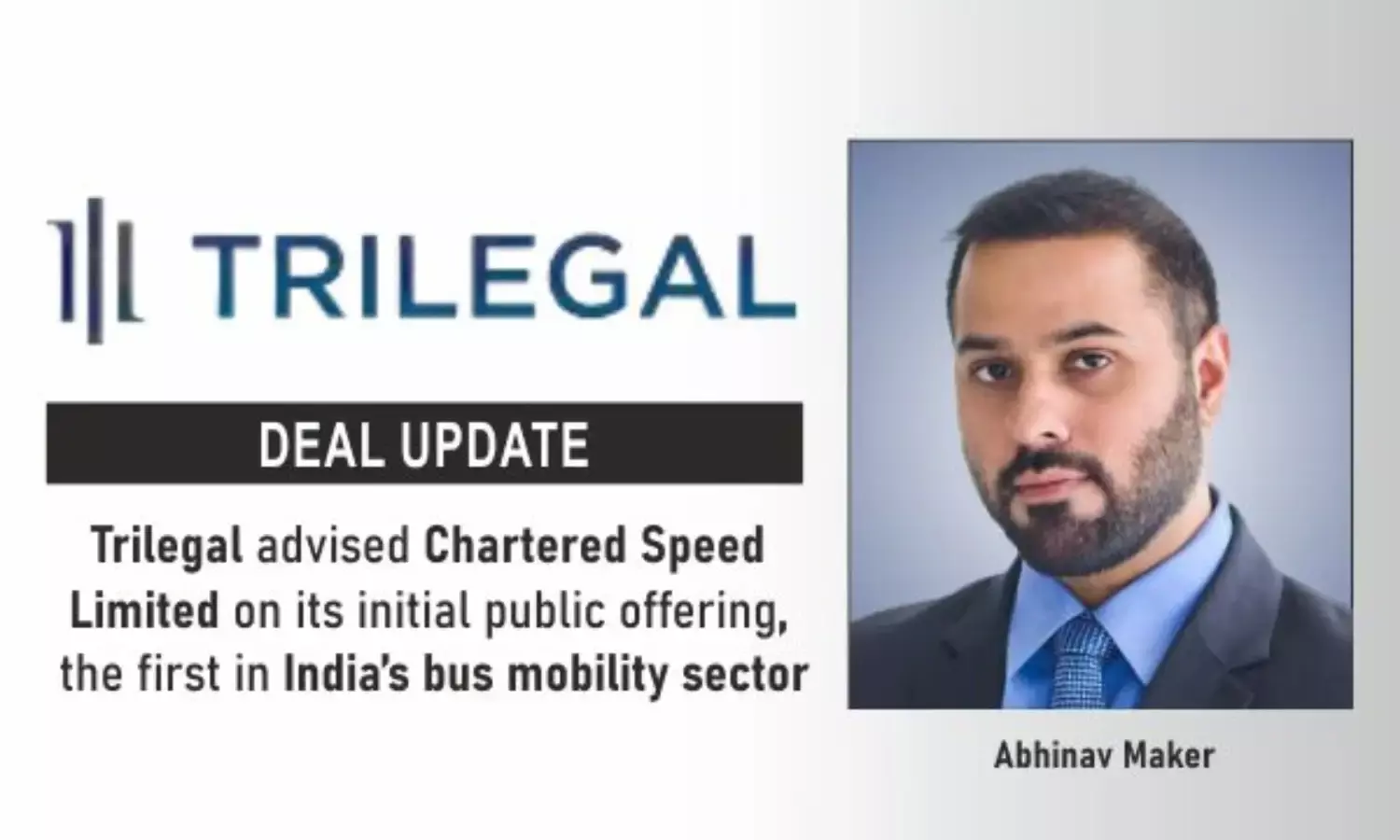 Trilegal Advised Chartered Speed Limited On Its Initial Public Offering, The First In India’s Bus Mobility Sector