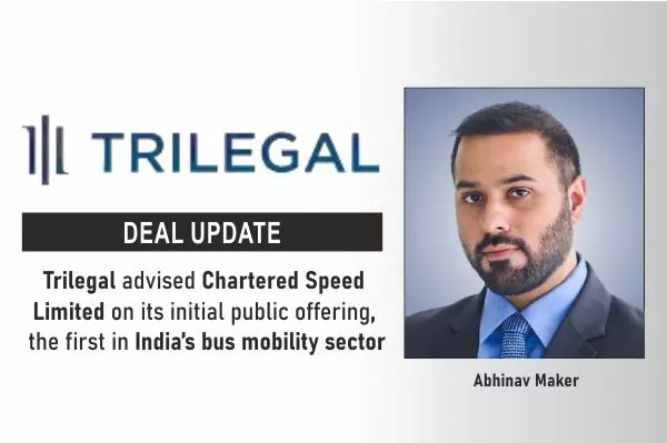 Trilegal Advised Chartered Speed Limited On Its Initial Public Offering, The First In India’s Bus Mobility Sector