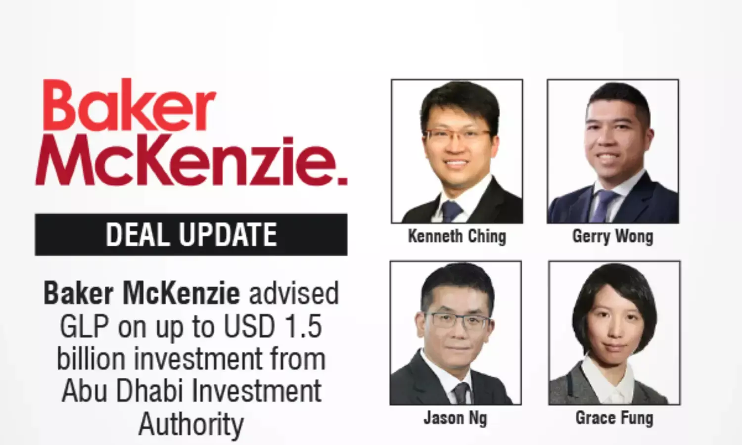 Baker McKenzie Advised GLP On Up To USD 1.5 Billion Investment From Abu Dhabi Investment Authority