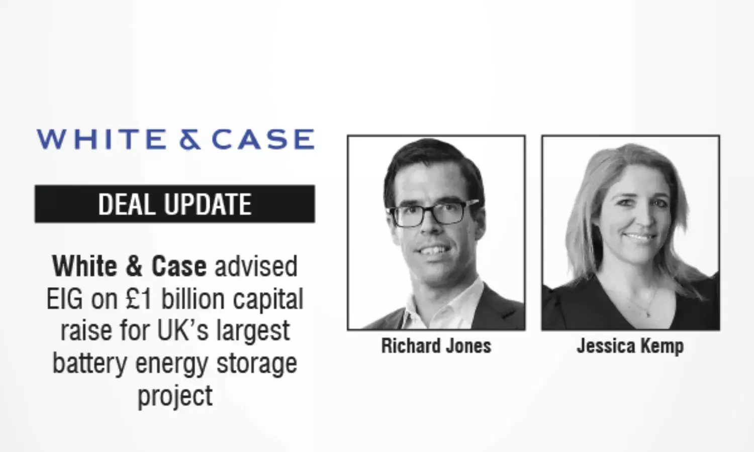 White & Case Advised EIG On £1 Billion Capital Raise For UK’s Largest Battery Energy Storage Project