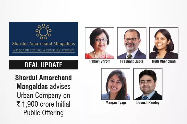 Shardul Amarchand Mangaldas Advises Urban Company On ₹1,900 Crore Initial Public Offering