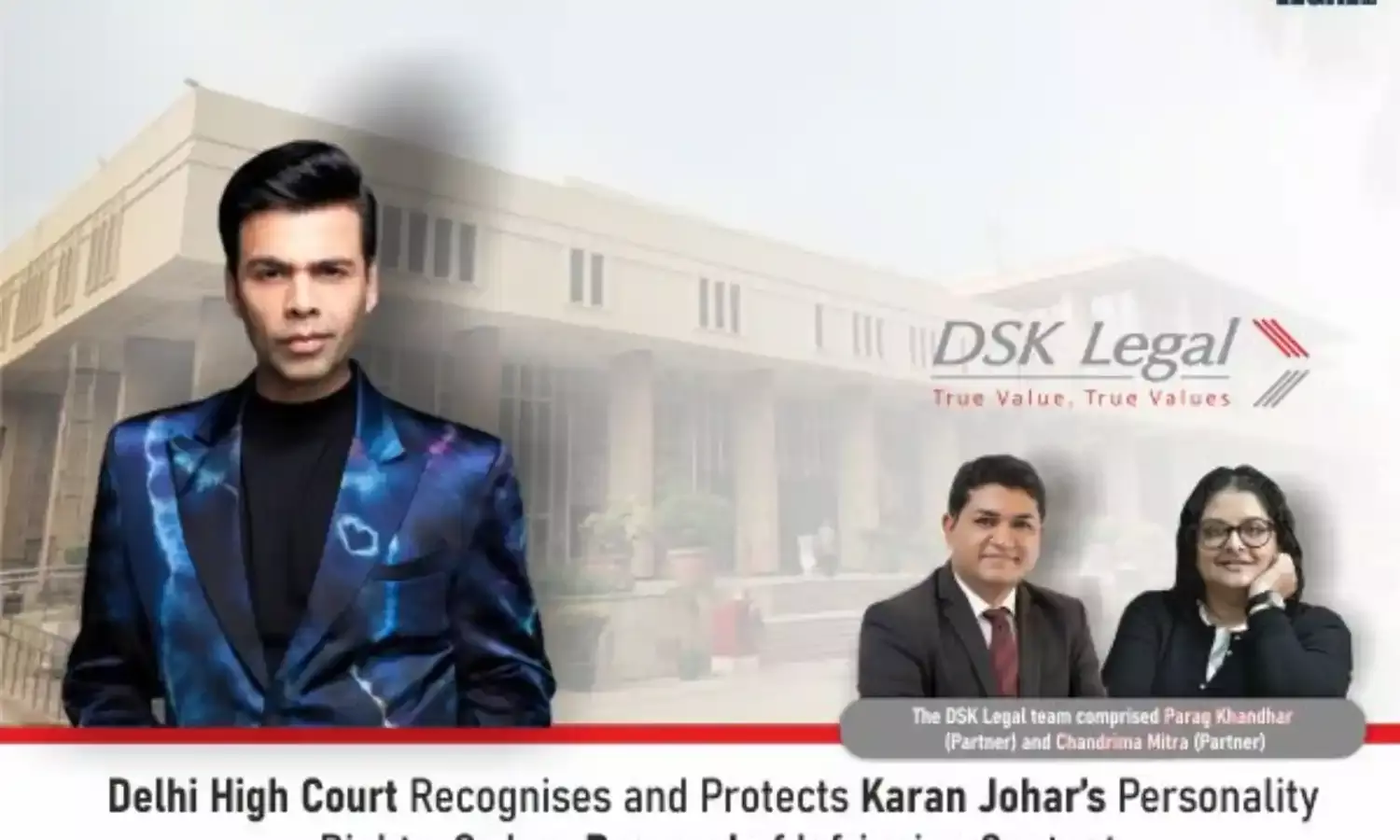 Delhi High Court Recognises and Protects Karan Johar’s Personality Rights, Orders Removal of Infringing Content