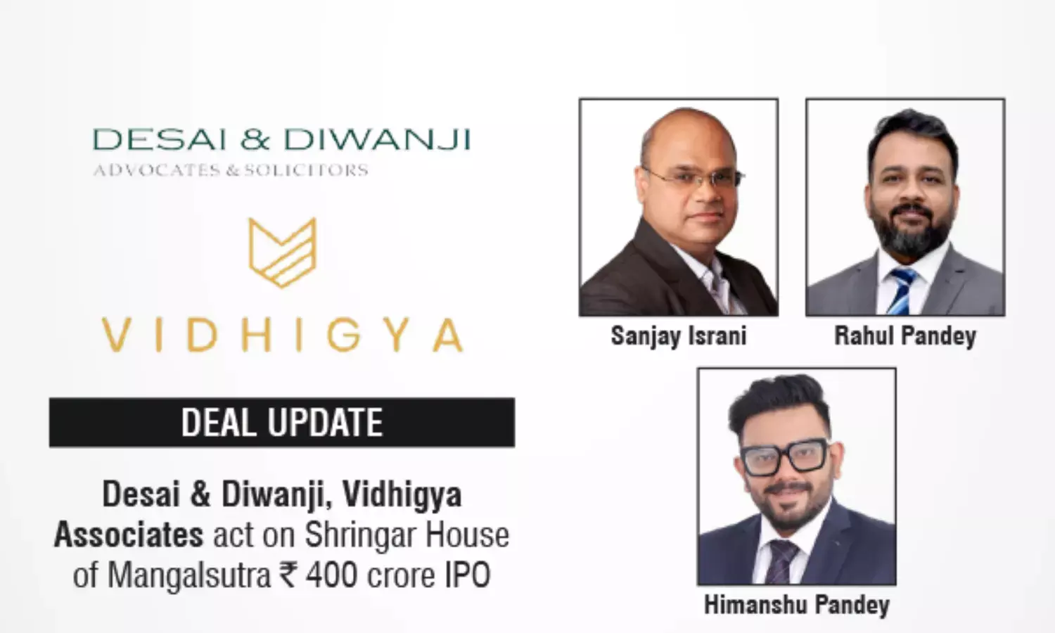 Desai & Diwanji, Vidhigya Associates Act On Shringar House Of Mangalsutra ₹400 Crore IPO