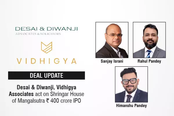 Desai & Diwanji, Vidhigya Associates Act On Shringar House Of Mangalsutra ₹400 Crore IPO