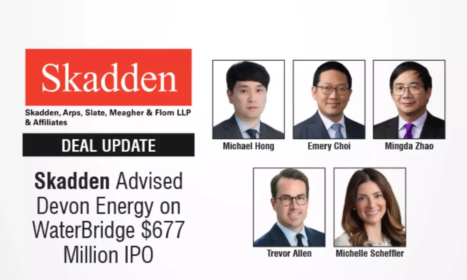 Skadden Advised Devon Energy On WaterBridge $677 Million IPO