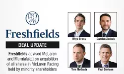 Freshfields Advised McLaren And Mumtalakat On Acquisition Of All Shares In McLaren Racing Held By Minority Shareholders