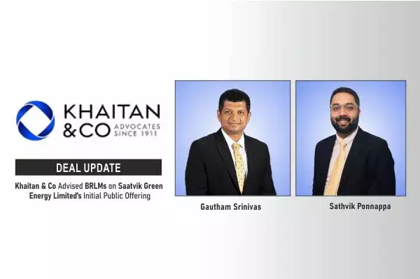 Khaitan & Co Advised BRLMs On Saatvik Green Energy Limited’s Initial Public Offering