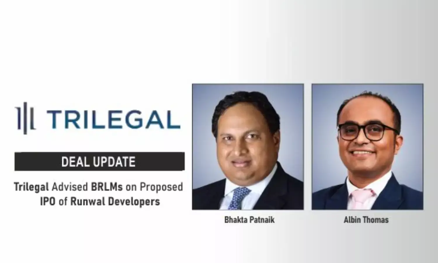 Trilegal Advised BRLMs On Proposed IPO Of Runwal Developers