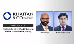 Khaitan & Co Advised TruAlt Bioenergy Limited On Initial Public Offering Khaitan & Co Advised TruAlt Bioenergy Limited On Initial Public Offering