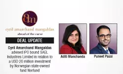 Cyril Amarchand Mangaldas Advised IPO Bound SAEL Industries Limited In Relation To A USD 20 Million Investment By Norwegian State-Owned Fund Norfund Cyril Amarchand Mangaldas Advised IPO Bound SAEL Industries Limited In Relation To A USD 20 Million Investment By Norwegian State-Owned Fund Norfund