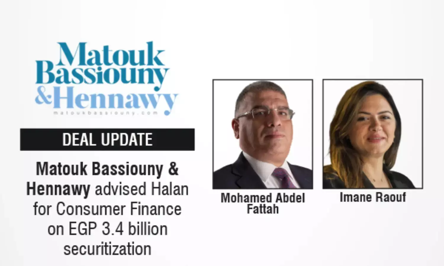 Matouk Bassiouny & Hennawy Advised Halan For Consumer Finance On EGP 3.4 Billion Securitization