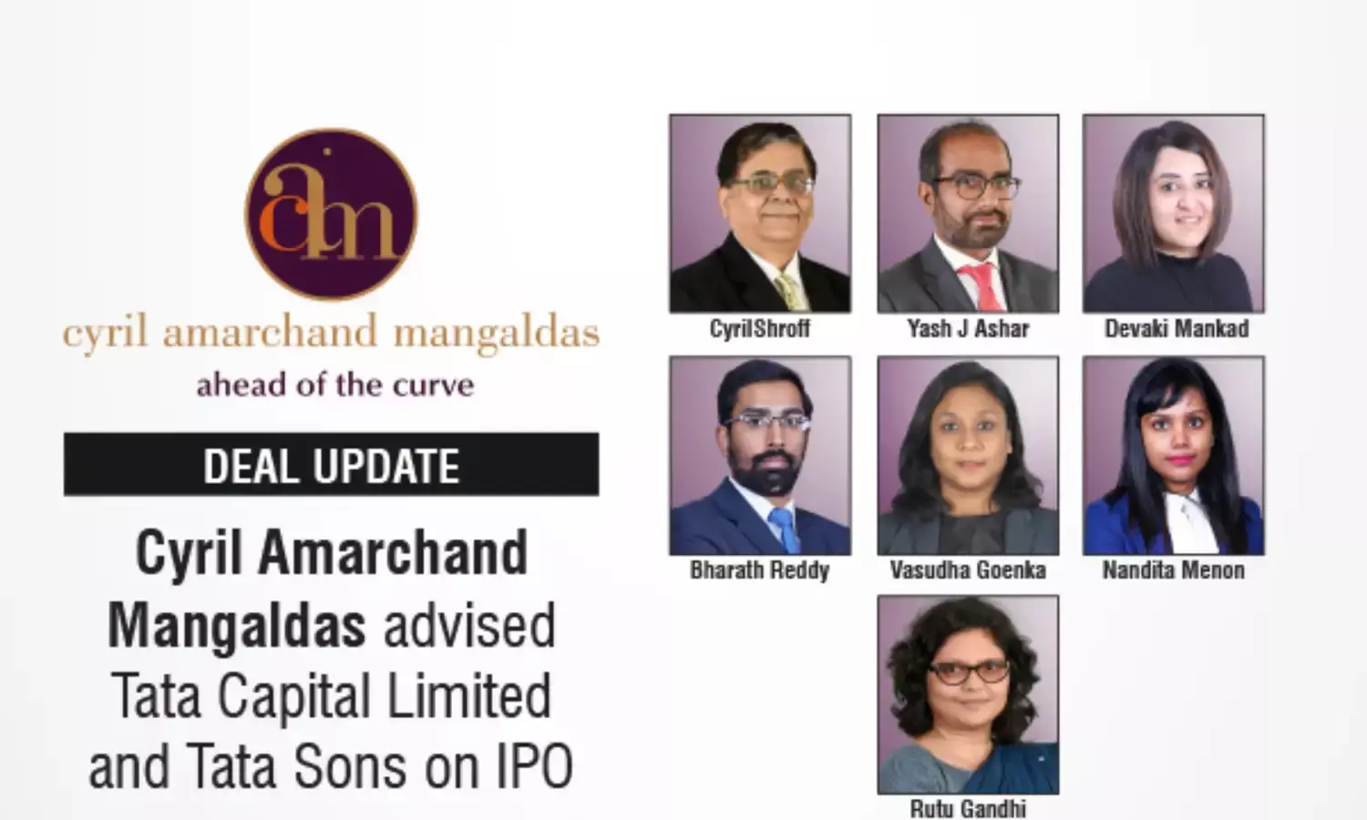 Cyril Amarchand Mangaldas Advised Tata Capital Limited And Tata Sons On IPO
