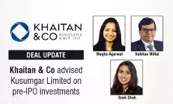 Khaitan & Co Advised Kusumgar Limited On Pre-IPO Investments