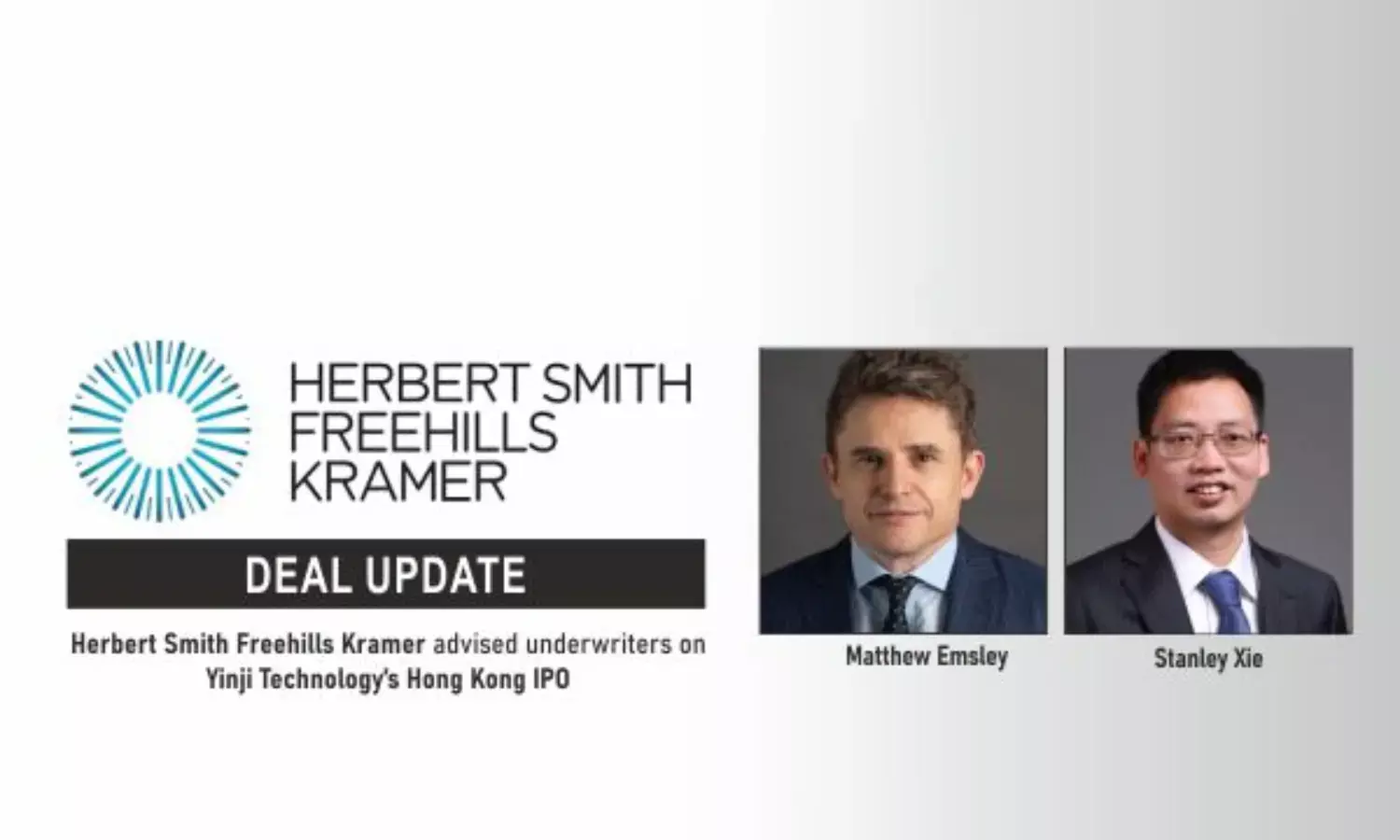 Herbert Smith Freehills Kramer Advised Underwriters On Yinji Technology’s Hong Kong IPO