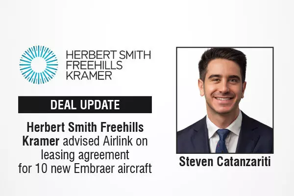Herbert Smith Freehills Kramer Advised Airlink On Leasing Agreement For 10 New Embraer Aircraft