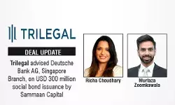 Trilegal Advised Deutsche Bank AG, Singapore Branch, On USD 300 Million Social Bond Issuance By Sammaan Capital