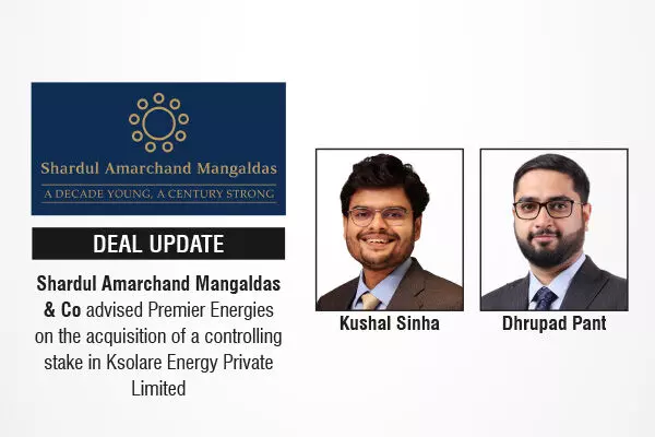 Shardul Amarchand Mangaldas & Co Advised Premier Energies On The acquisition Of A Controlling Stake In Ksolare Energy Private Limited