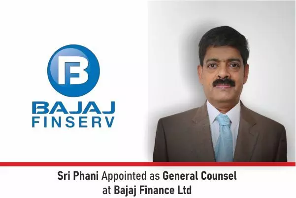 Sri Phani Appointed as General Counsel at Bajaj Finance Ltd