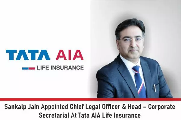 Sankalp Jain Appointed Chief Legal Officer & Head – Corporate Secretarial At Tata AIA Life Insurance