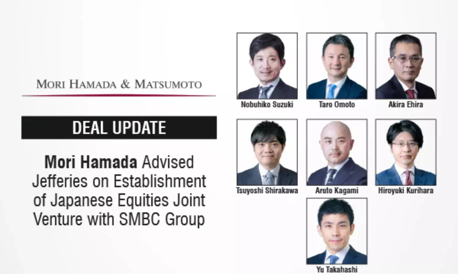 Mori Hamada Advised Jefferies On Establishment Of Japanese Equities Joint Venture With SMBC Group