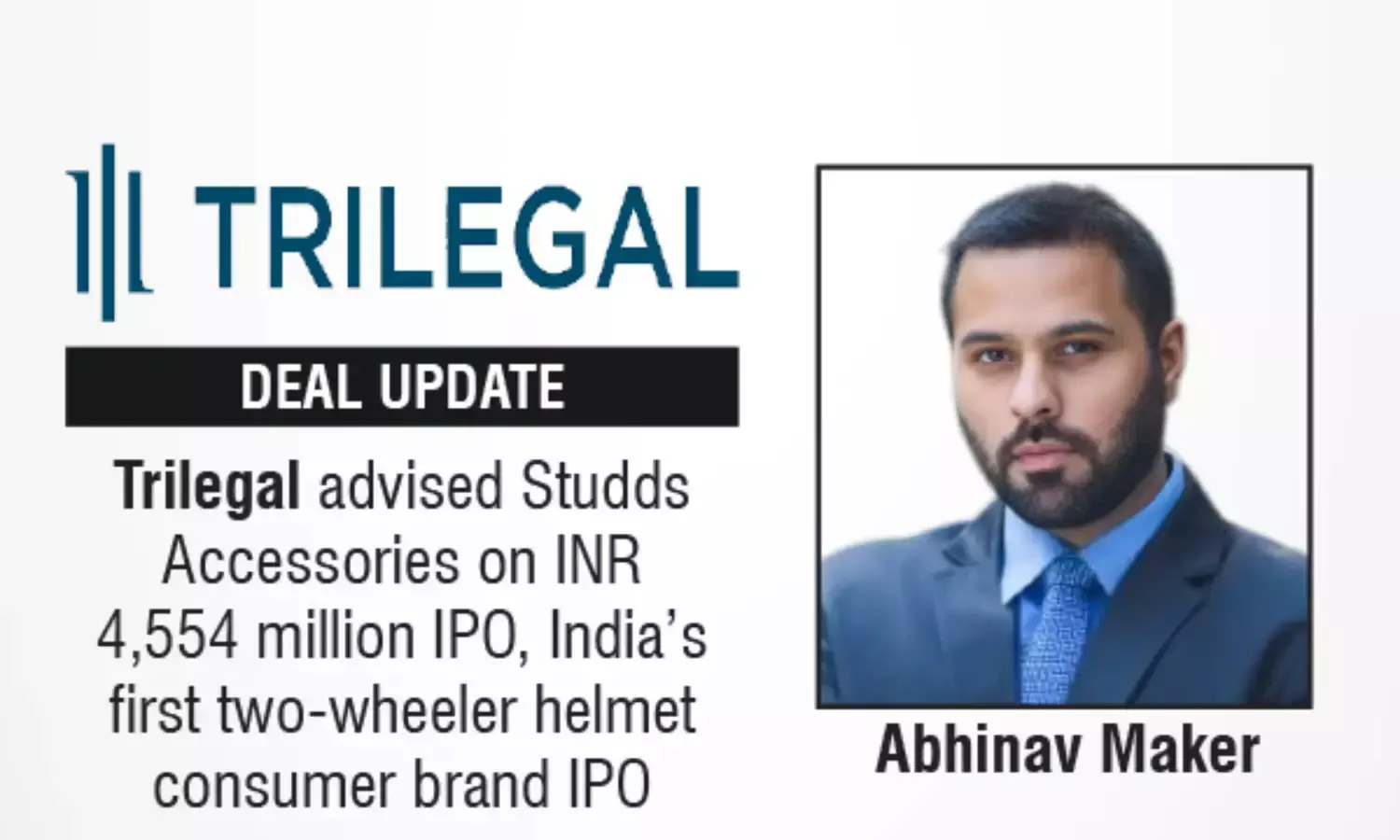 Trilegal Advised Studds Accessories On INR 4,554 Million IPO, India’s First Two-Wheeler Helmet Consumer Brand IPO