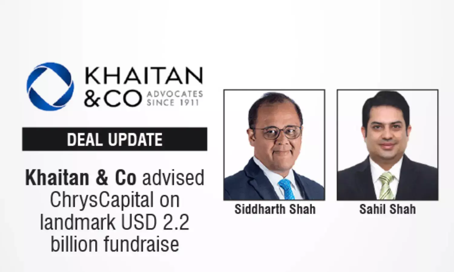 Khaitan & Co Advised ChrysCapital On Landmark USD 2.2 Billion Fundraise