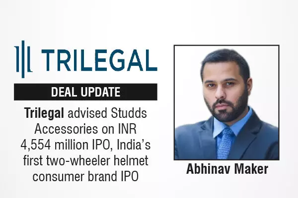 Trilegal Advised Studds Accessories On INR 4,554 Million IPO, India’s First Two-Wheeler Helmet Consumer Brand IPO