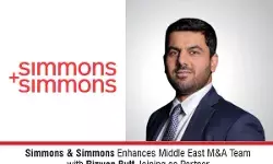 Simmons & Simmons Enhances Middle East M&A Team With Rizwan Butt Joining As Partner