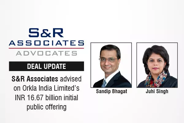 S&R Associates Advised On Orkla India Limited’s INR 16.67 Billion Initial Public Offering