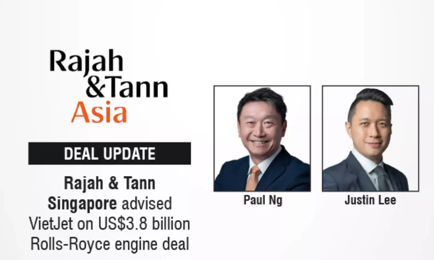 Rajah & Tann Singapore Advised VietJet On US$3.8 Billion Rolls-Royce Engine Deal